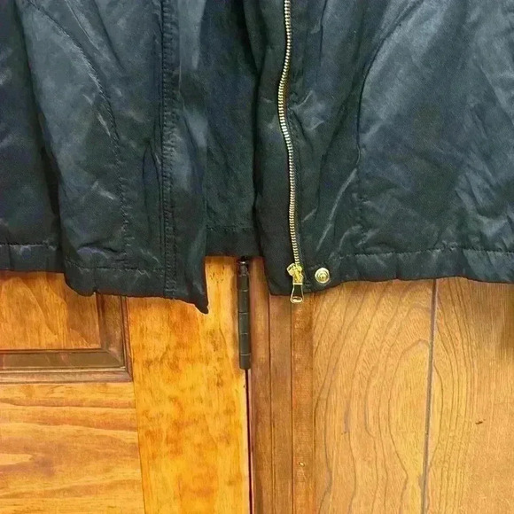 Talbots Black Jacket Zipper & Snaps 2 Zip Pockets Size M - Picture 4 of 15